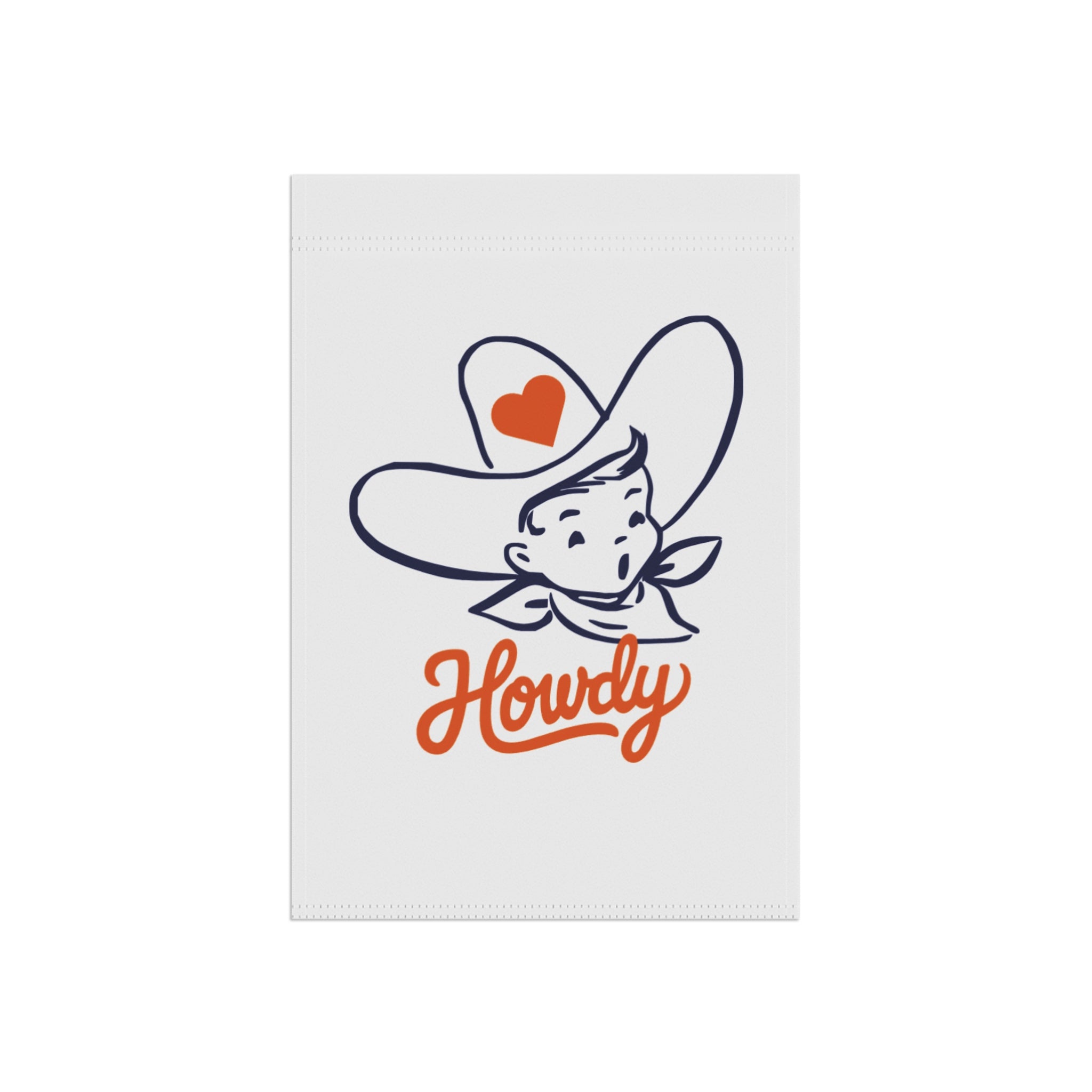 Howdy Cowboy Garden Flag — Cute Western House Banner for Porch & Yard