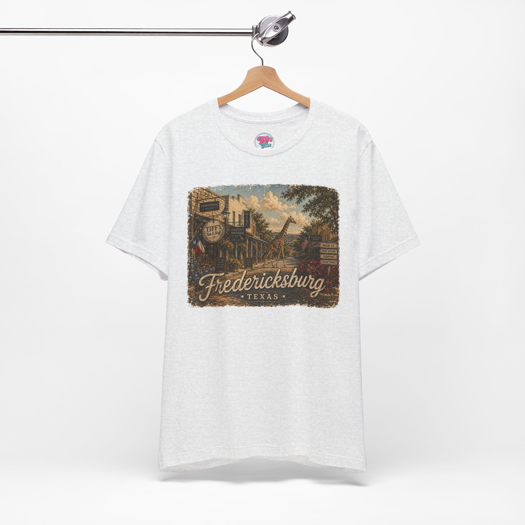 Fredericksburg Texas Vintage Scene Tee featuring Gracie