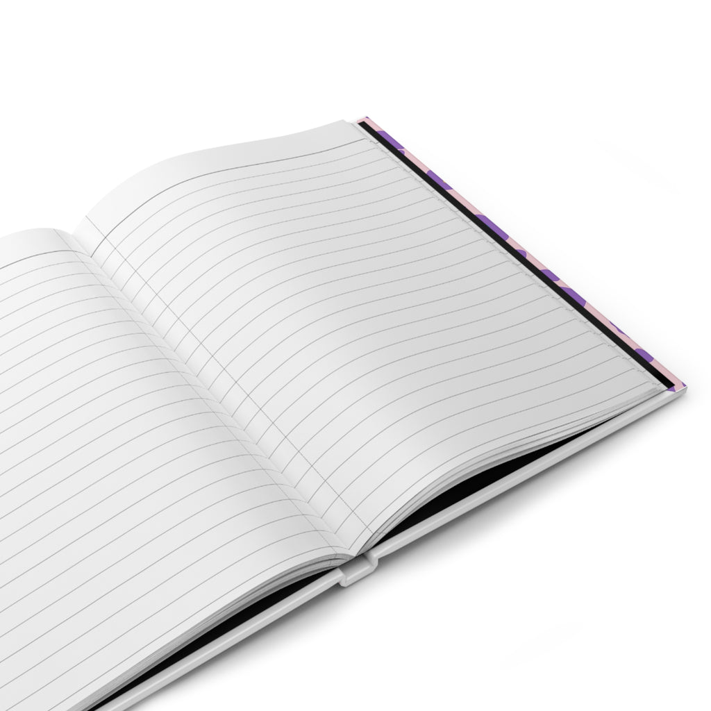 Pink Purple Leopard Hardcover Journal — Colorful Animal Print Notebook