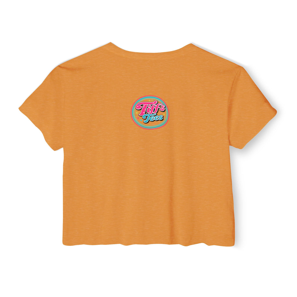 Pilates Women's Crop Top — 'Pilates' V-Sit Design with Breath • Control • Flow