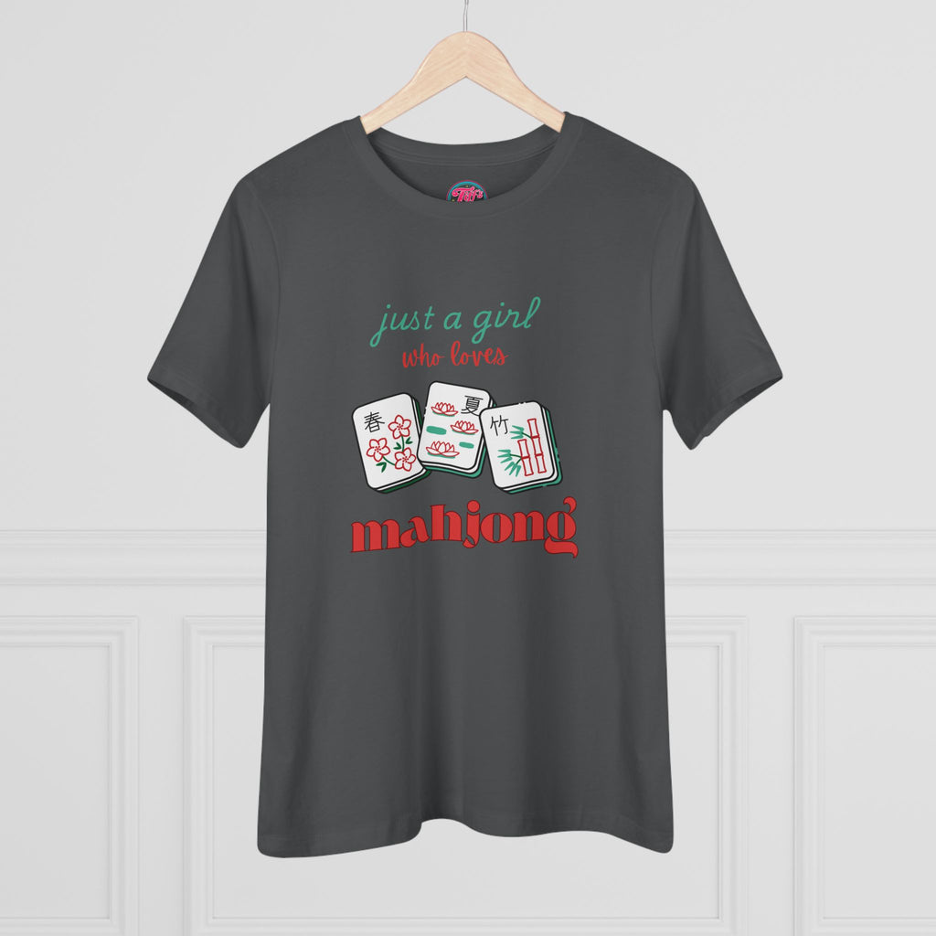 Just a Girl Who Loves Mahjong Tee — Women's Mahjong Graphic Shirt