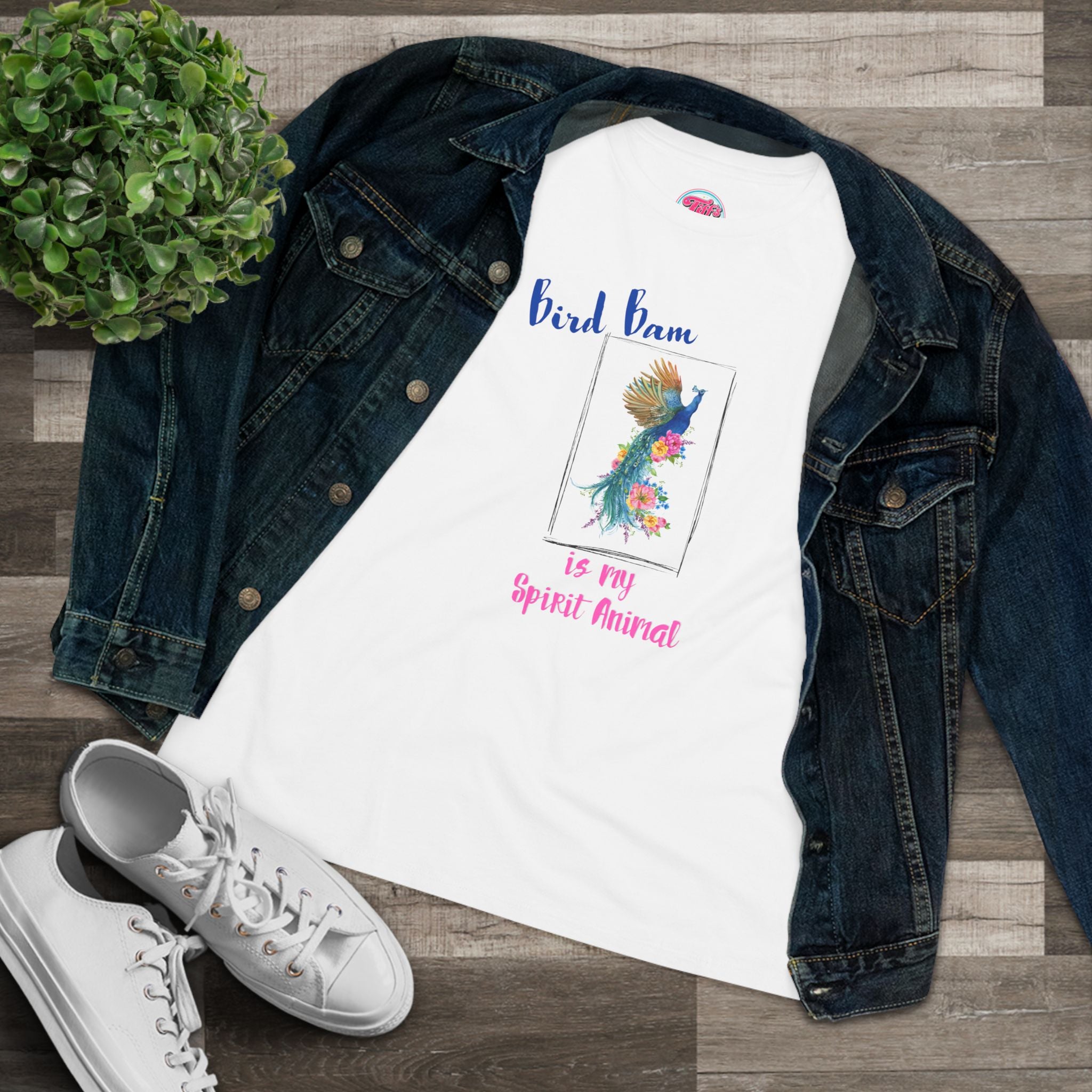 Bird Bam Is My Spirit Animal Tee — Women's Cotton Graphic Mahjong Shirt