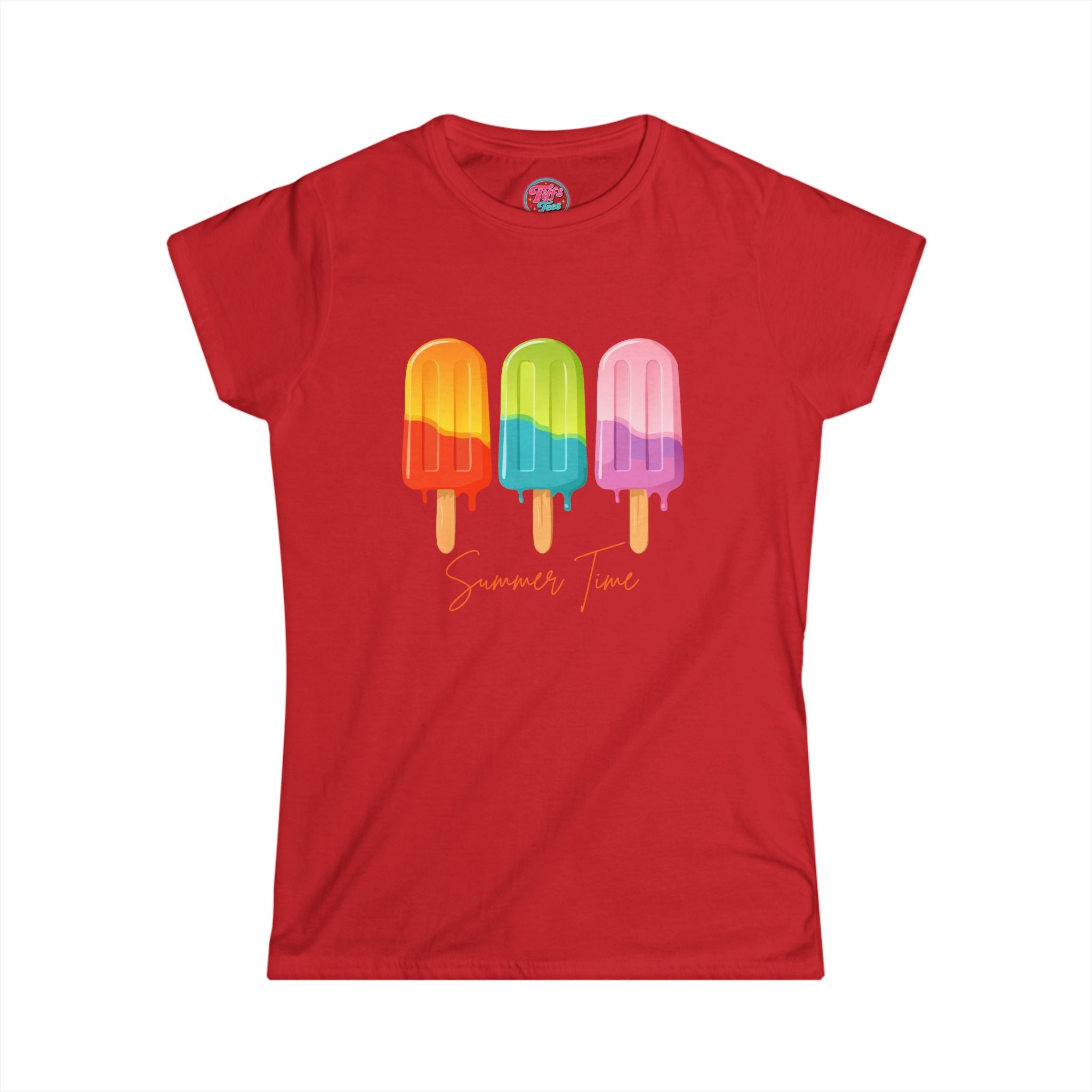 Summer Popsicle Graphic Tee — Colorful Retro Ice Pop Design