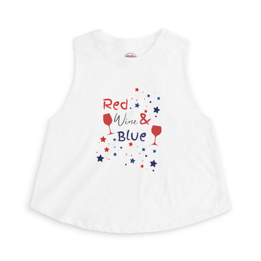Crop Top — "Red Wine & Blue" Patriotic Fourth of July Tank