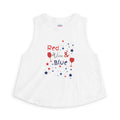 Crop Top — "Red Wine & Blue" Patriotic Fourth of July Tank
