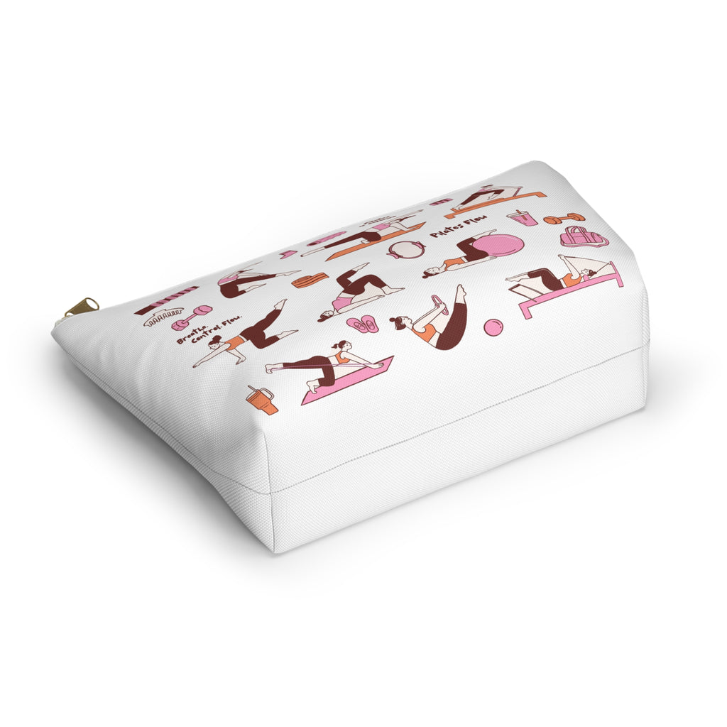 Pilates Accessory Pouch — T‑Bottom Makeup & Gear Bag with Pilates Flow Design