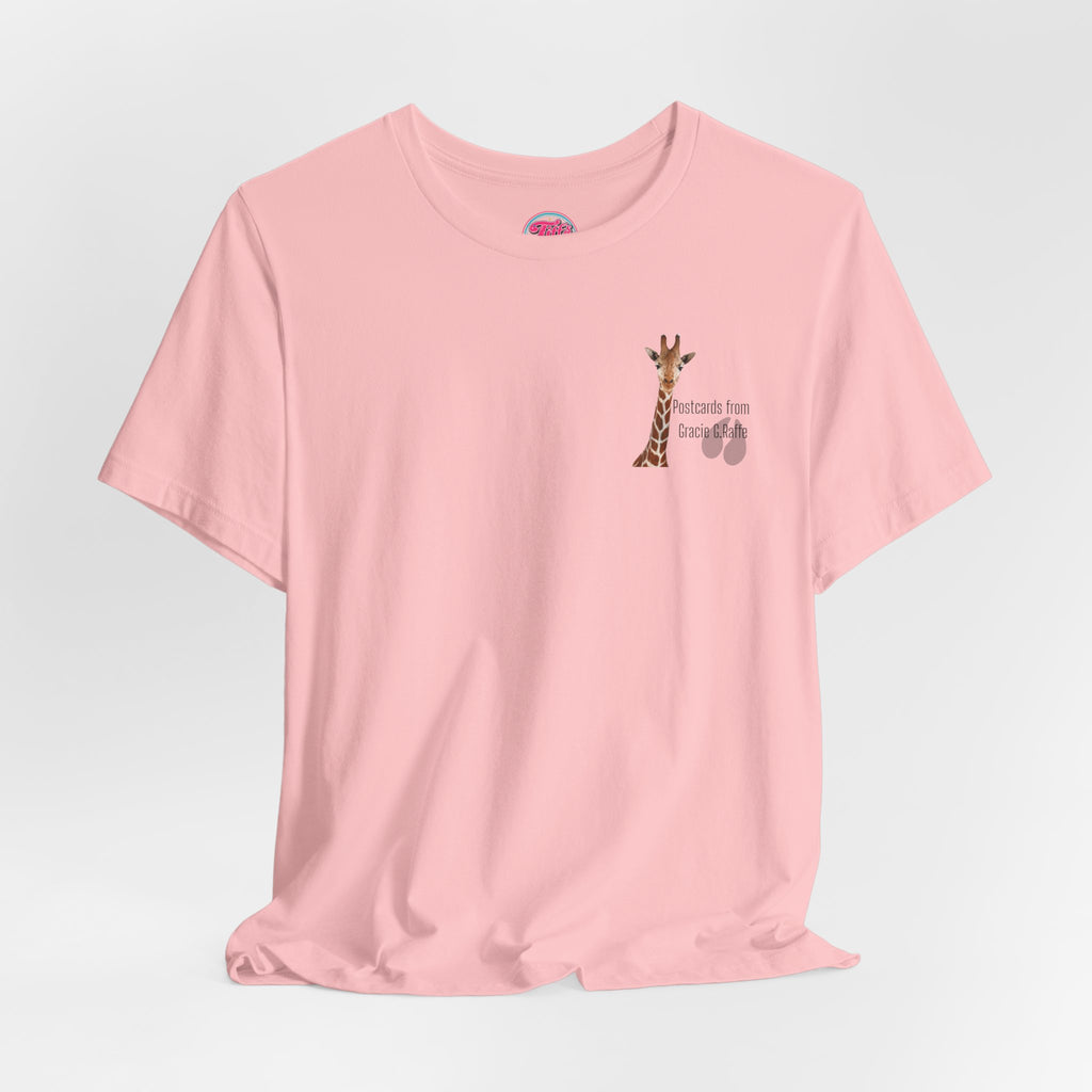 Postcard from Gracie Giraffe T-Shirt — 'Wish You Were Here' Vintage Airmail Graphic Tee
