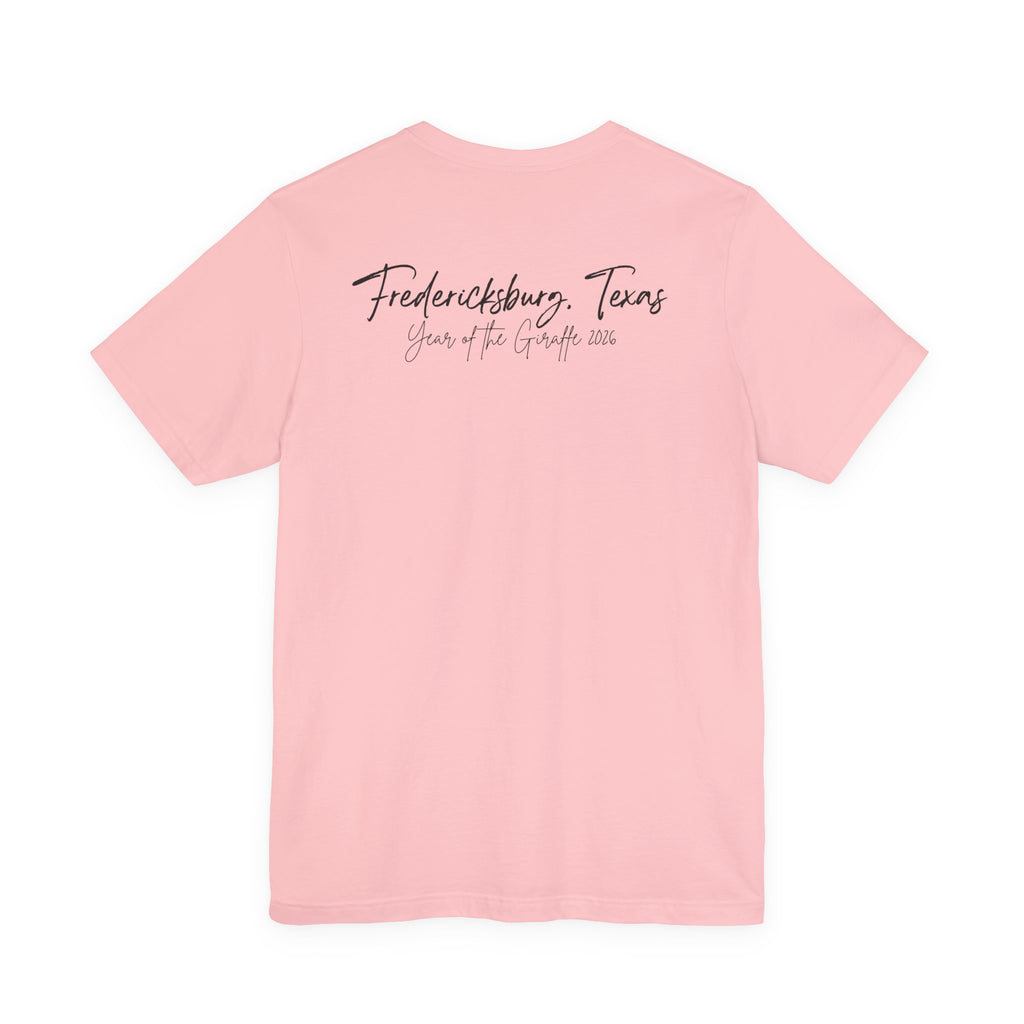 Giraffe Polaroid Photo Tee — "Love, Gracie G.Raffe" Graphic T-Shirt