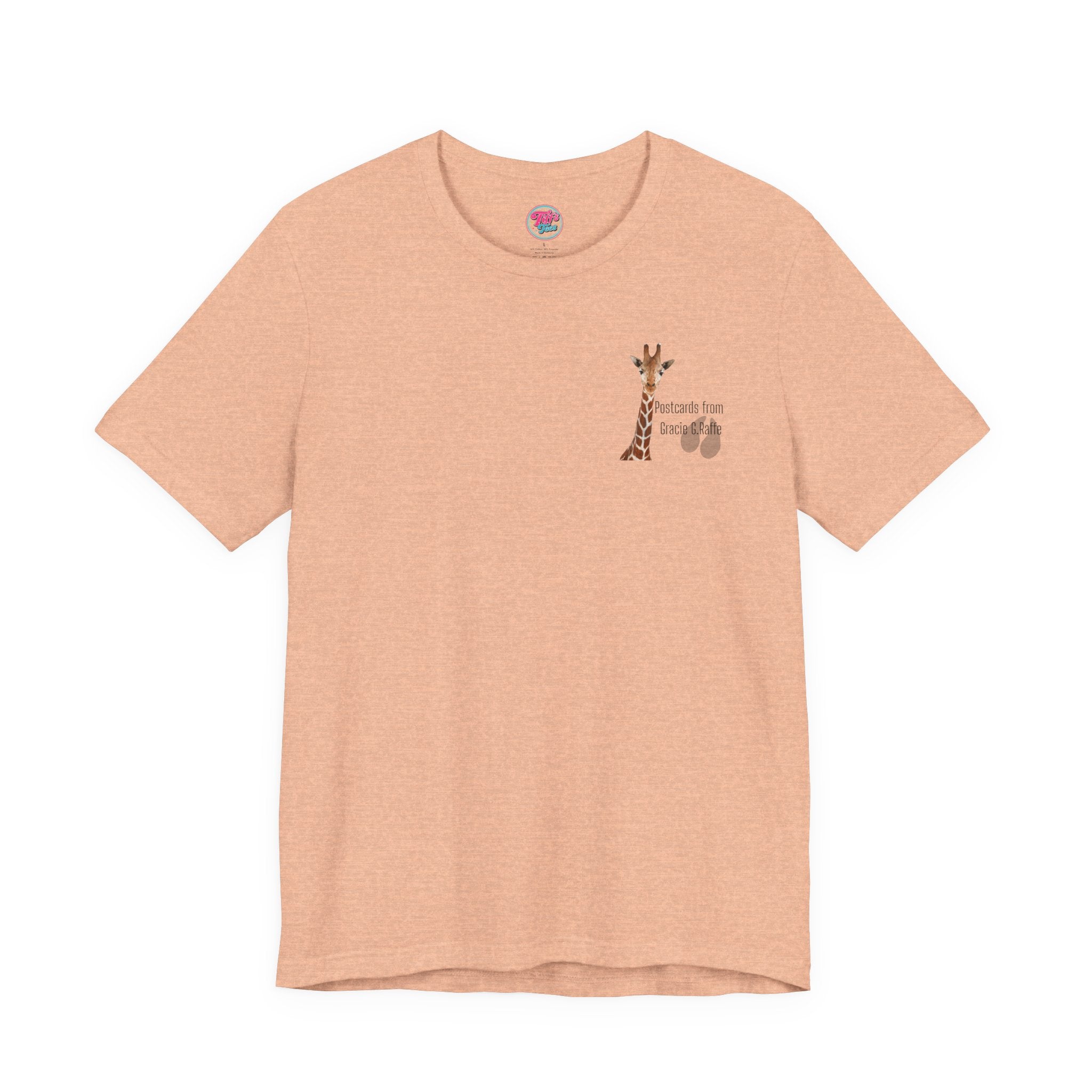 Postcard from Gracie Giraffe T-Shirt — 'Wish You Were Here' Vintage Airmail Graphic Tee