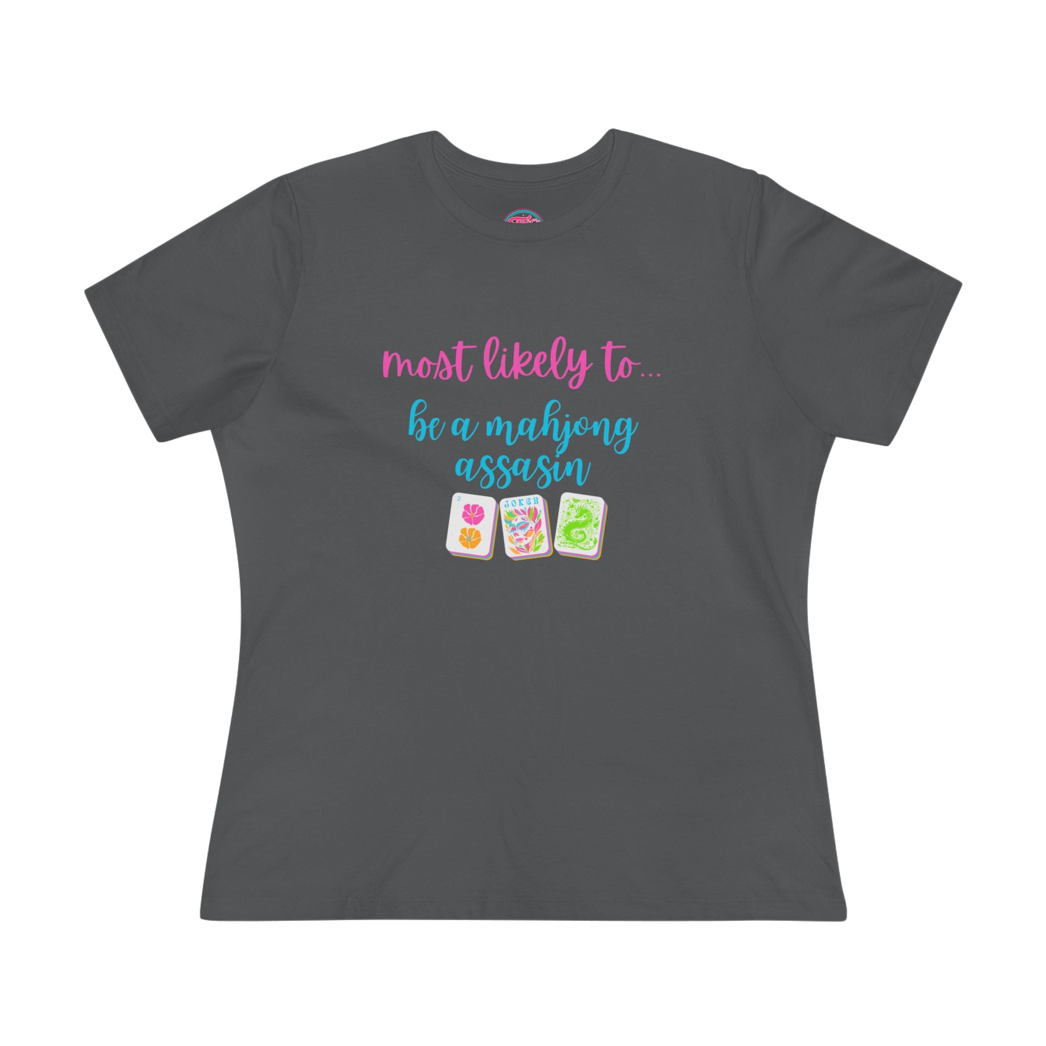 Most Likely to Be a Mahjong Assassin Tee - Funny Mahjong Women's Cotton Tee