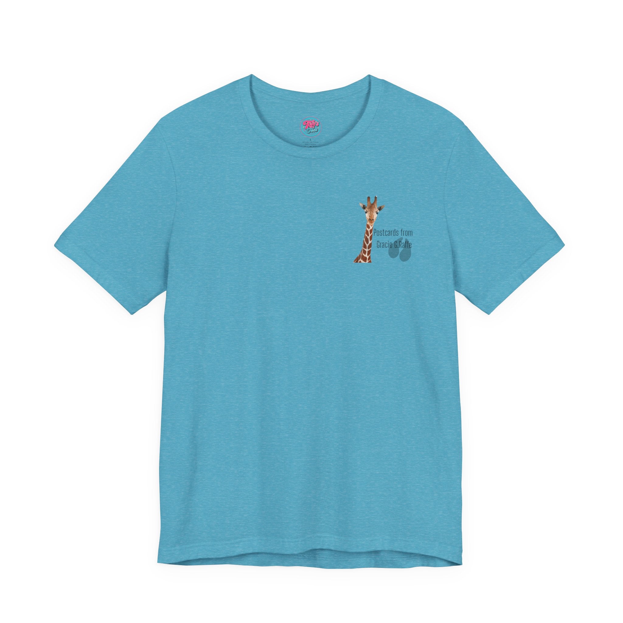 Postcard from Gracie Giraffe T-Shirt — 'Wish You Were Here' Vintage Airmail Graphic Tee