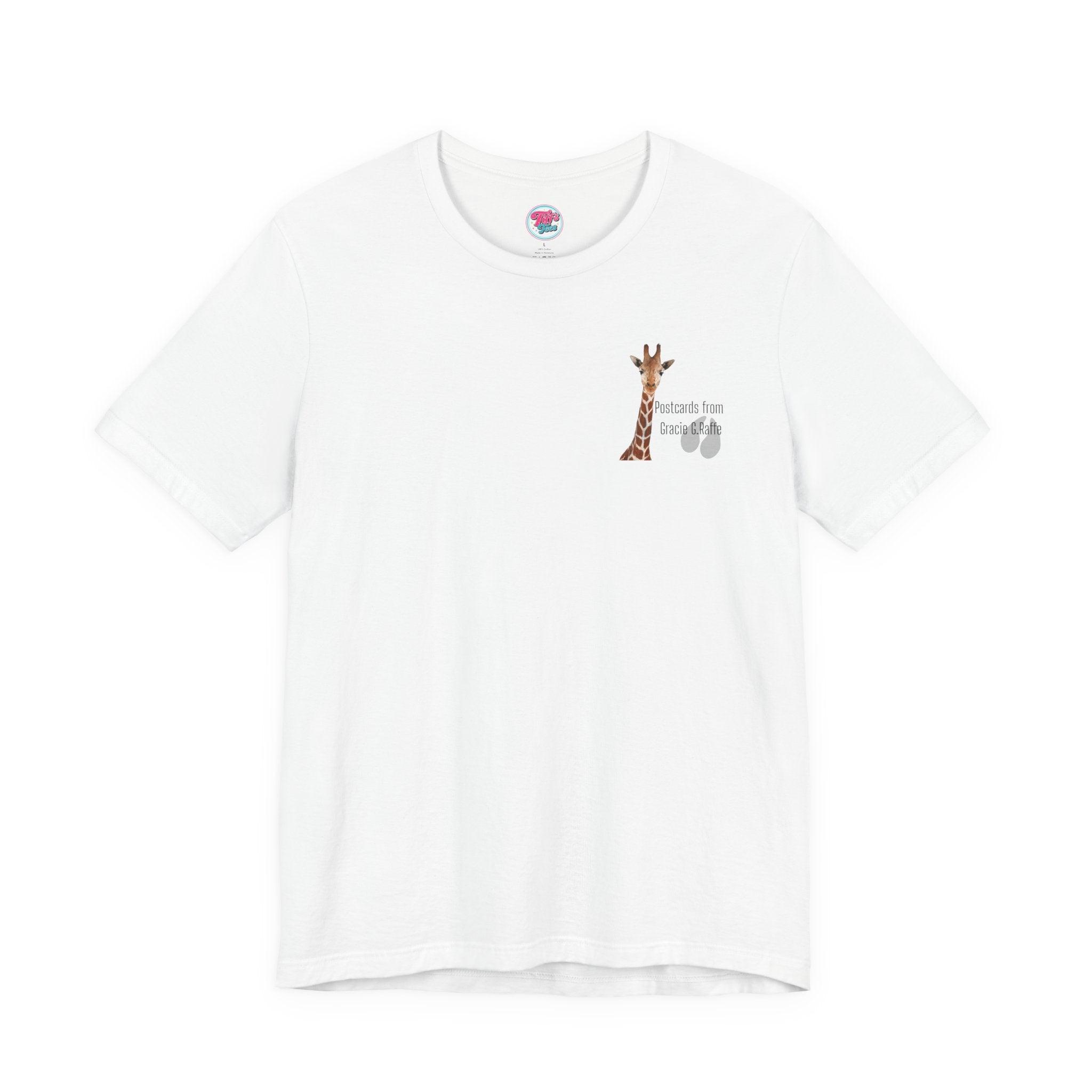 Postcard from Gracie Giraffe T-Shirt — 'Wish You Were Here' Vintage Airmail Graphic Tee