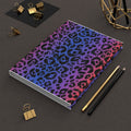 Hardcover Journal — Neon Ombre Leopard Print Notebook