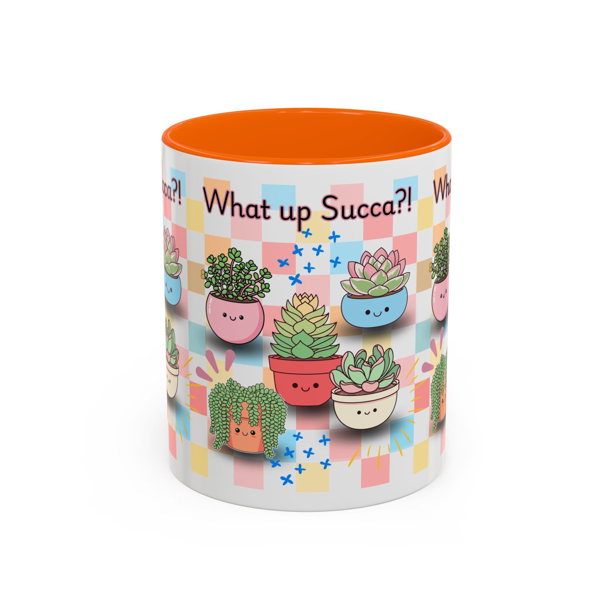 What up Succa? Cute Succulent Accent Coffee Mug – Fun Plant Lover Gift (11 oz)