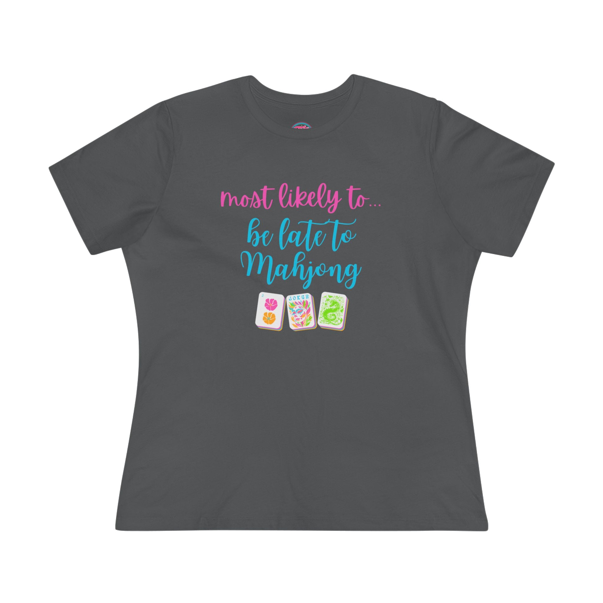 Mahjong Tee — “Most Likely to Be Late to Mahjong” Women's Cotton Shirt