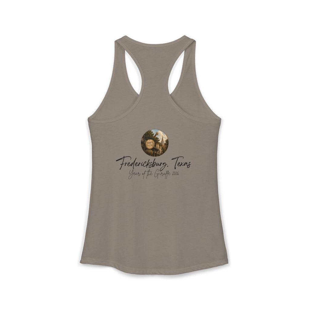 Women's Tank with Vintage Texas Look Featuring One Lost Giraffe