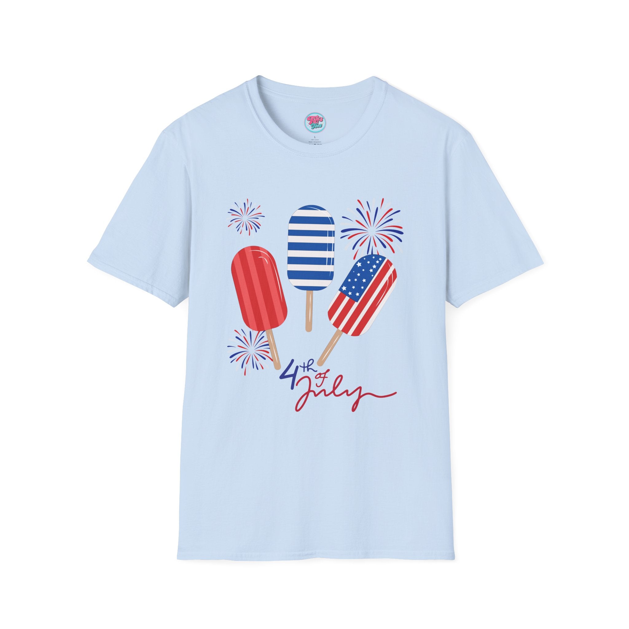 4th of July Popsicle T-Shirt — Patriotic Fireworks Summer Tee