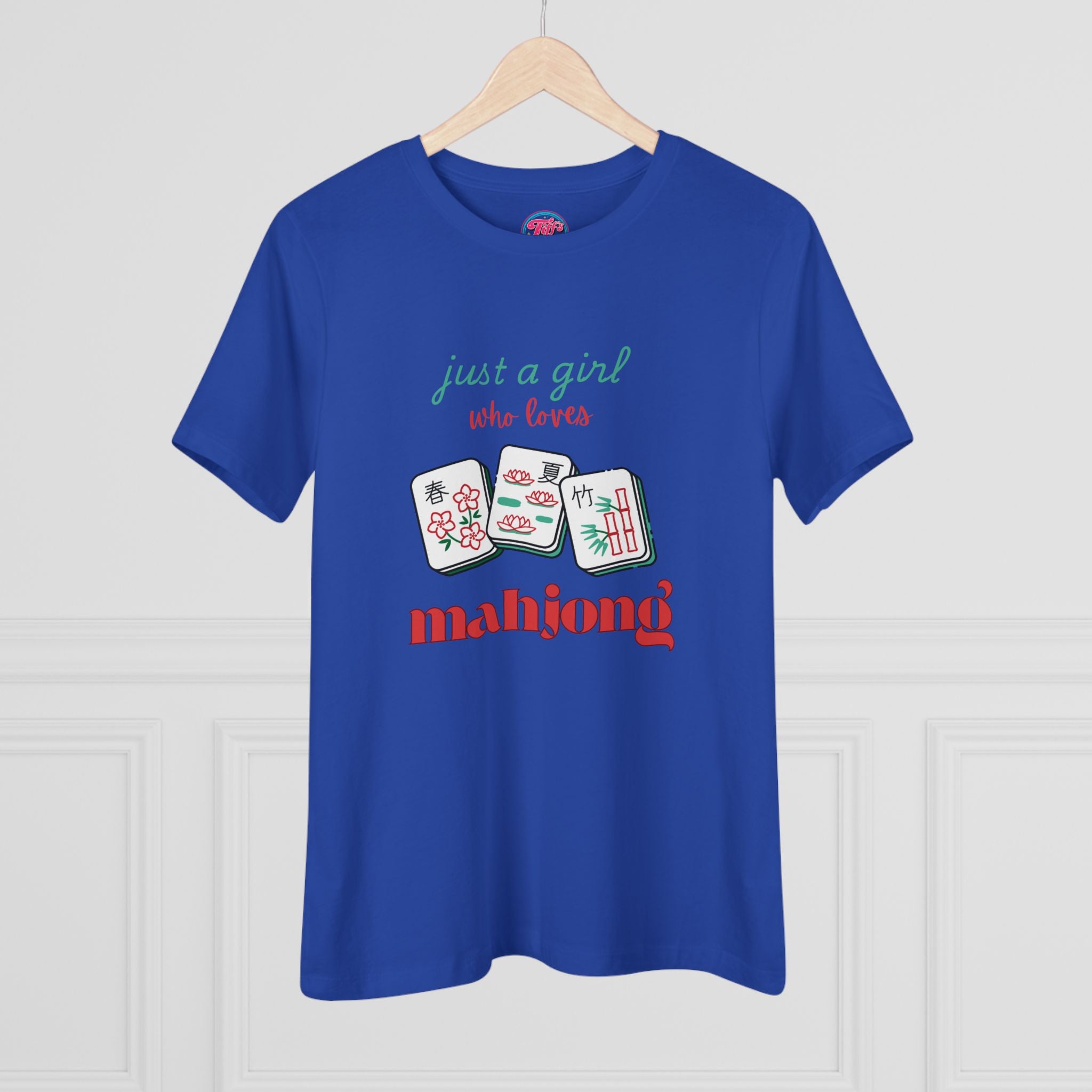 Just a Girl Who Loves Mahjong Tee — Women's Mahjong Graphic Shirt