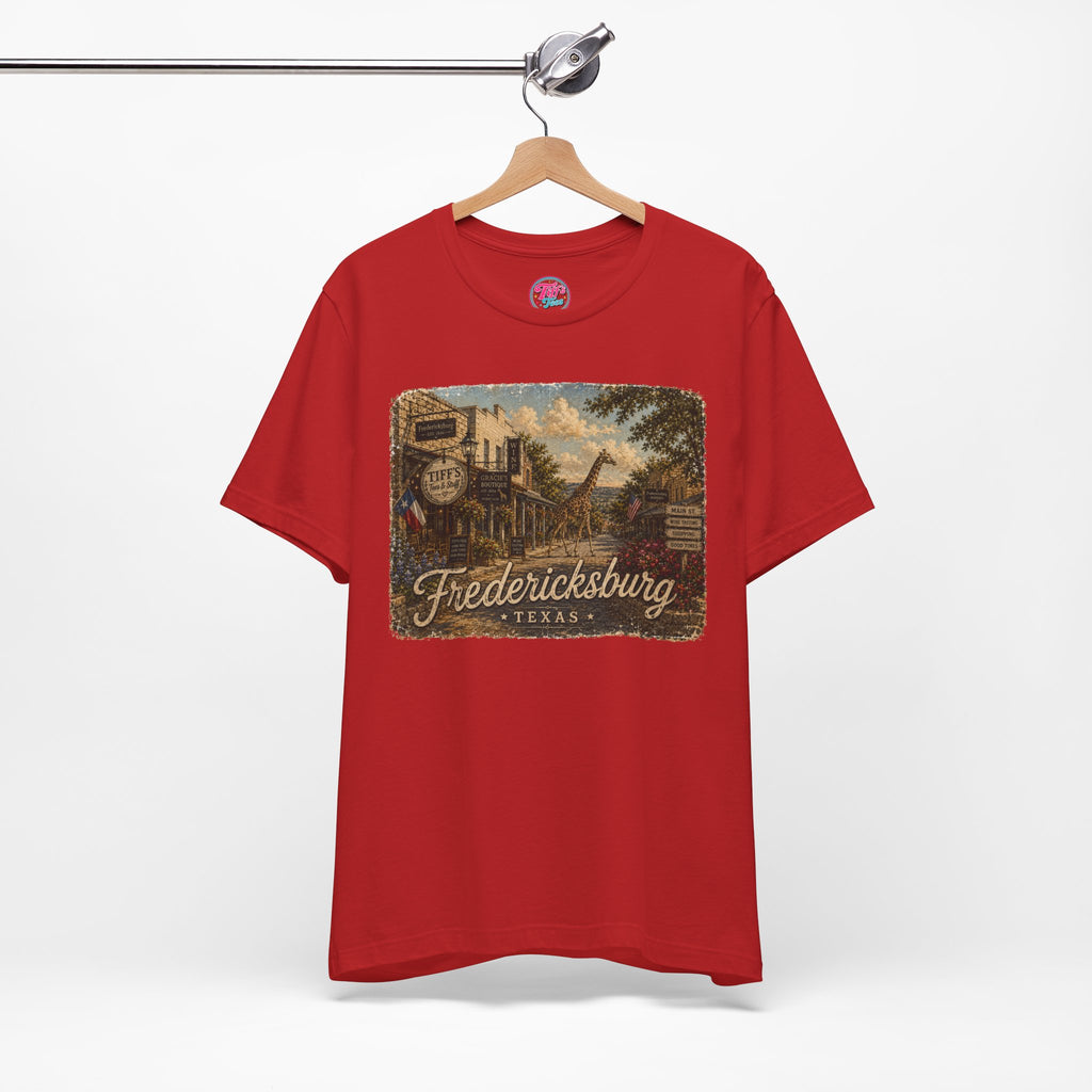 Fredericksburg Texas Vintage Scene Tee featuring Gracie