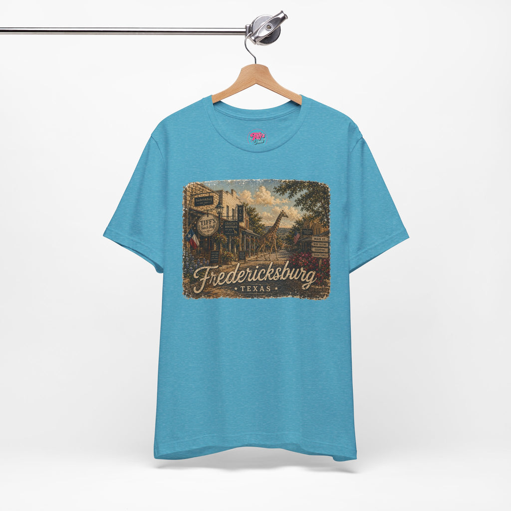 Fredericksburg Texas Vintage Scene Tee featuring Gracie