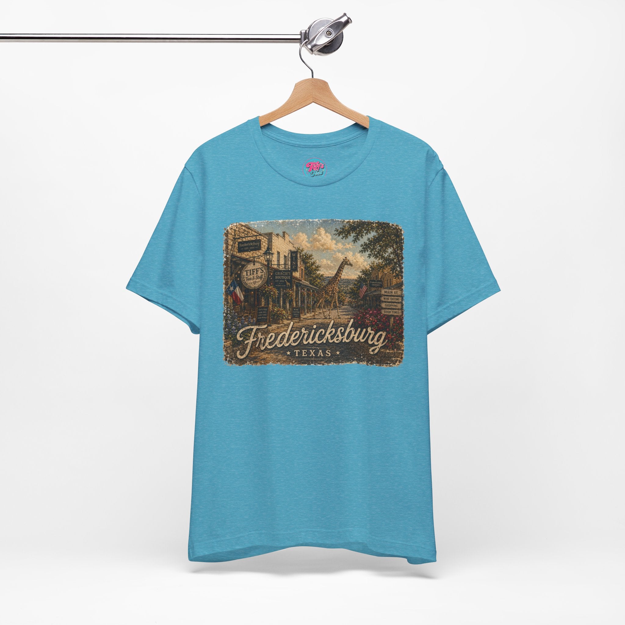 Fredericksburg Texas Vintage Scene Tee featuring Gracie