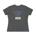 Mahjong Women's Tee — "Most Likely to Forget the Rules" Colorful Mahjong Tile Graphic