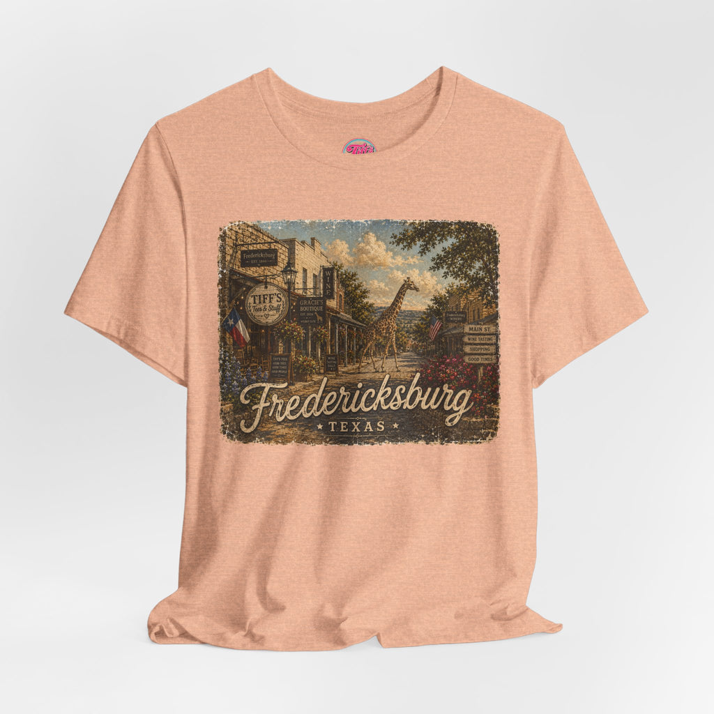 Fredericksburg Texas Vintage Scene Tee featuring Gracie