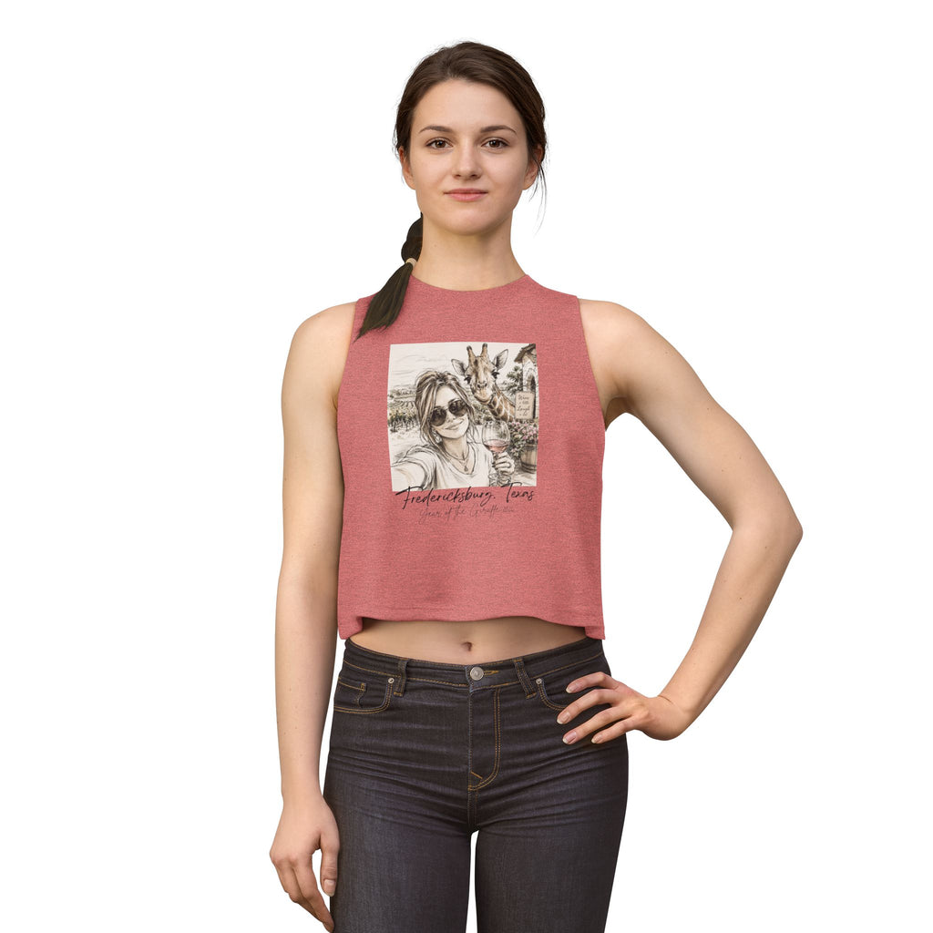 Fredericksburg, Texas Crop Top — Wine & Giraffe Travel Graphic Tank