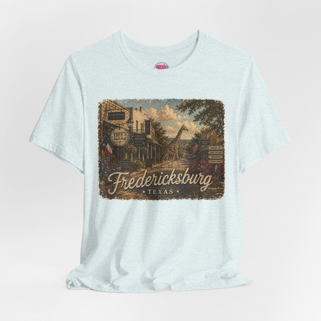 Fredericksburg Texas Vintage Scene Tee featuring Gracie