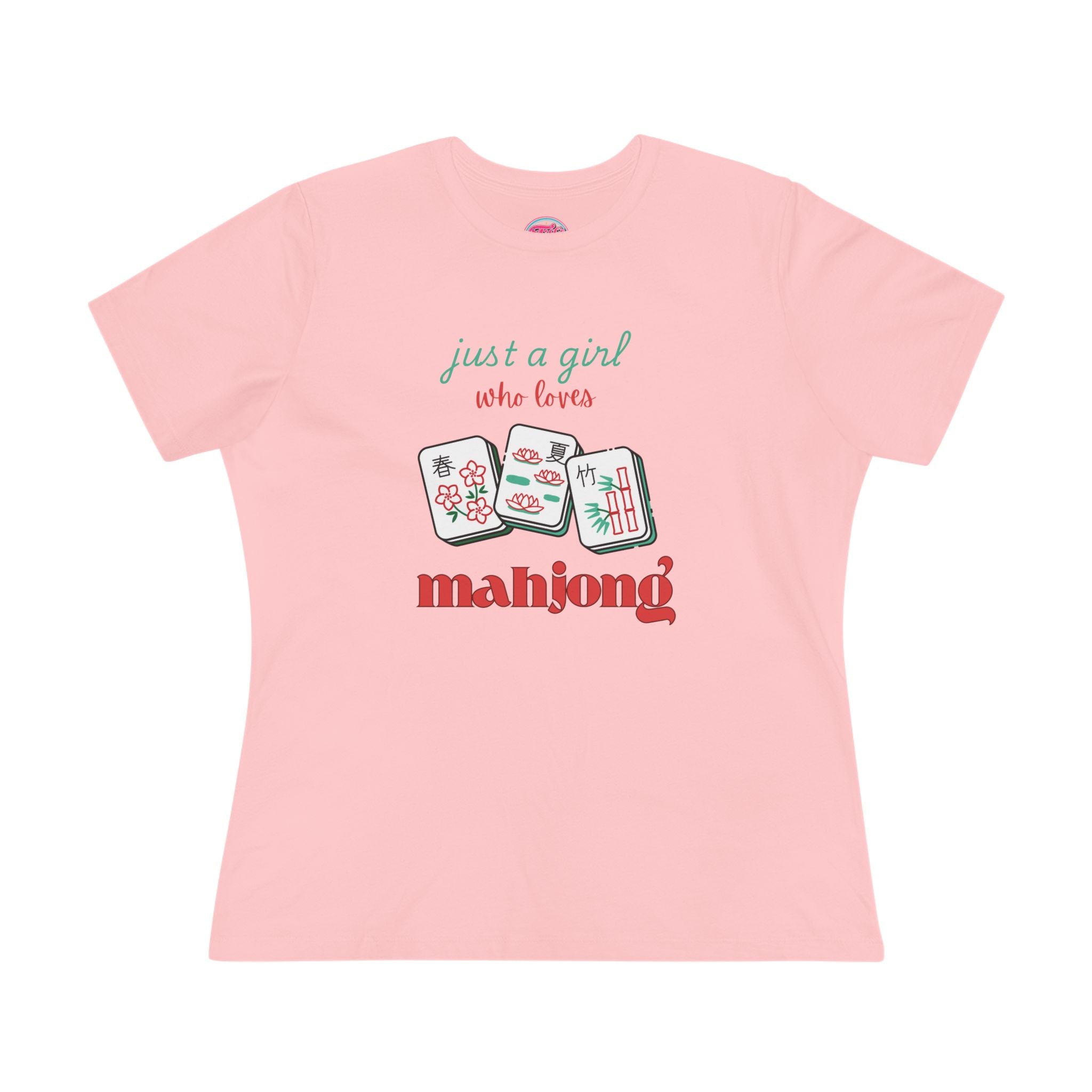 Just a Girl Who Loves Mahjong Tee — Women's Mahjong Graphic Shirt
