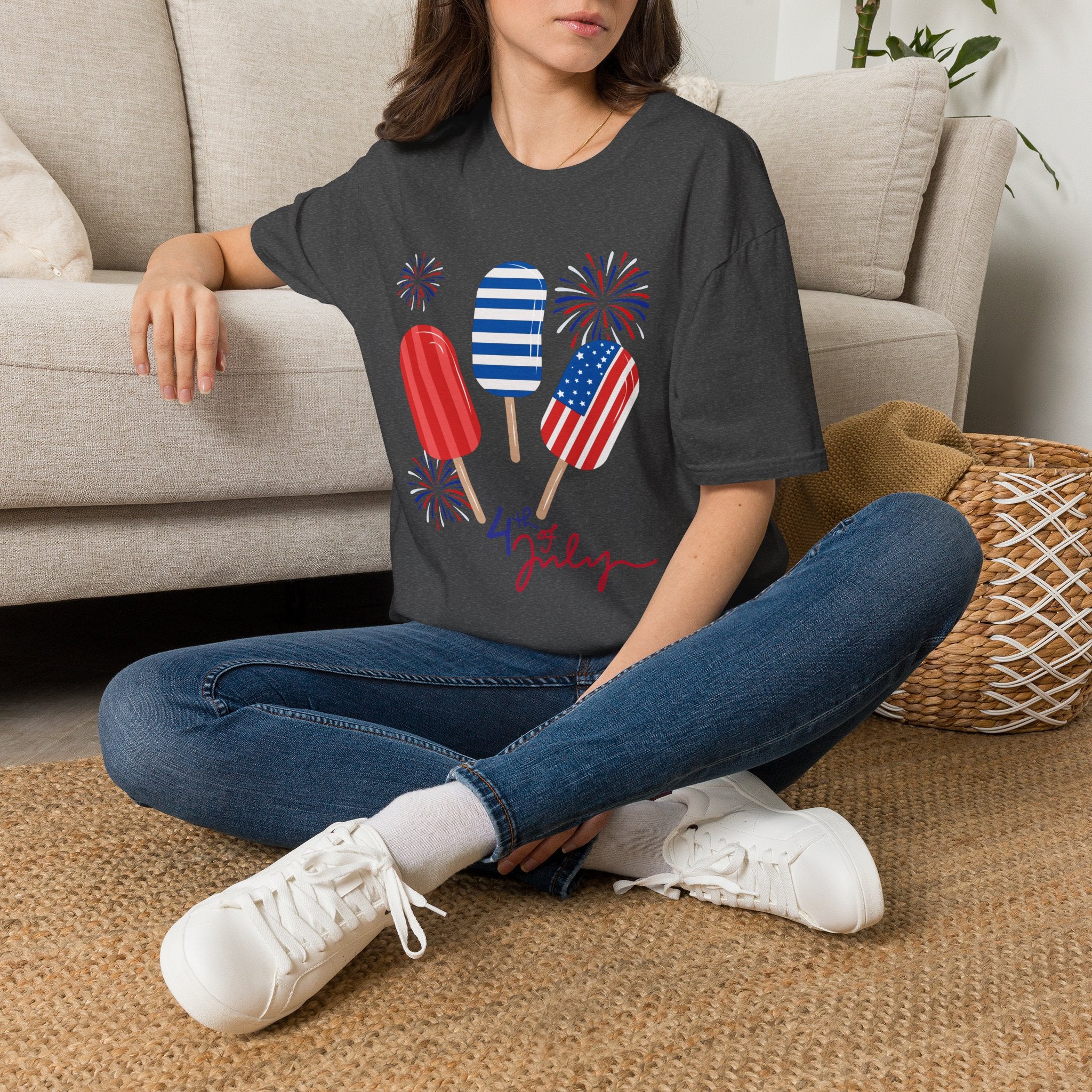4th of July Popsicle T-Shirt — Patriotic Fireworks Summer Tee