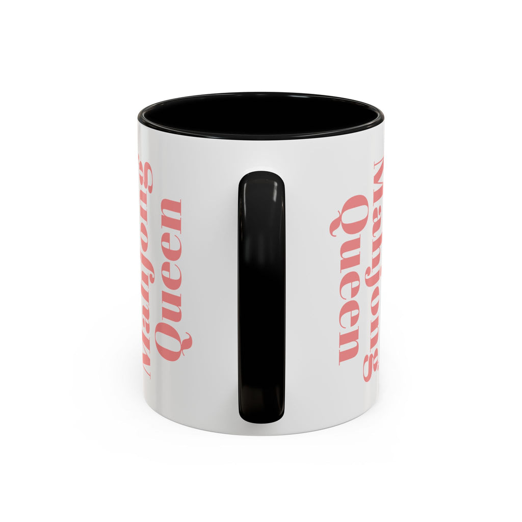 Mahjong Queen Accent Coffee Mug – Retro Tile Design, 11 oz