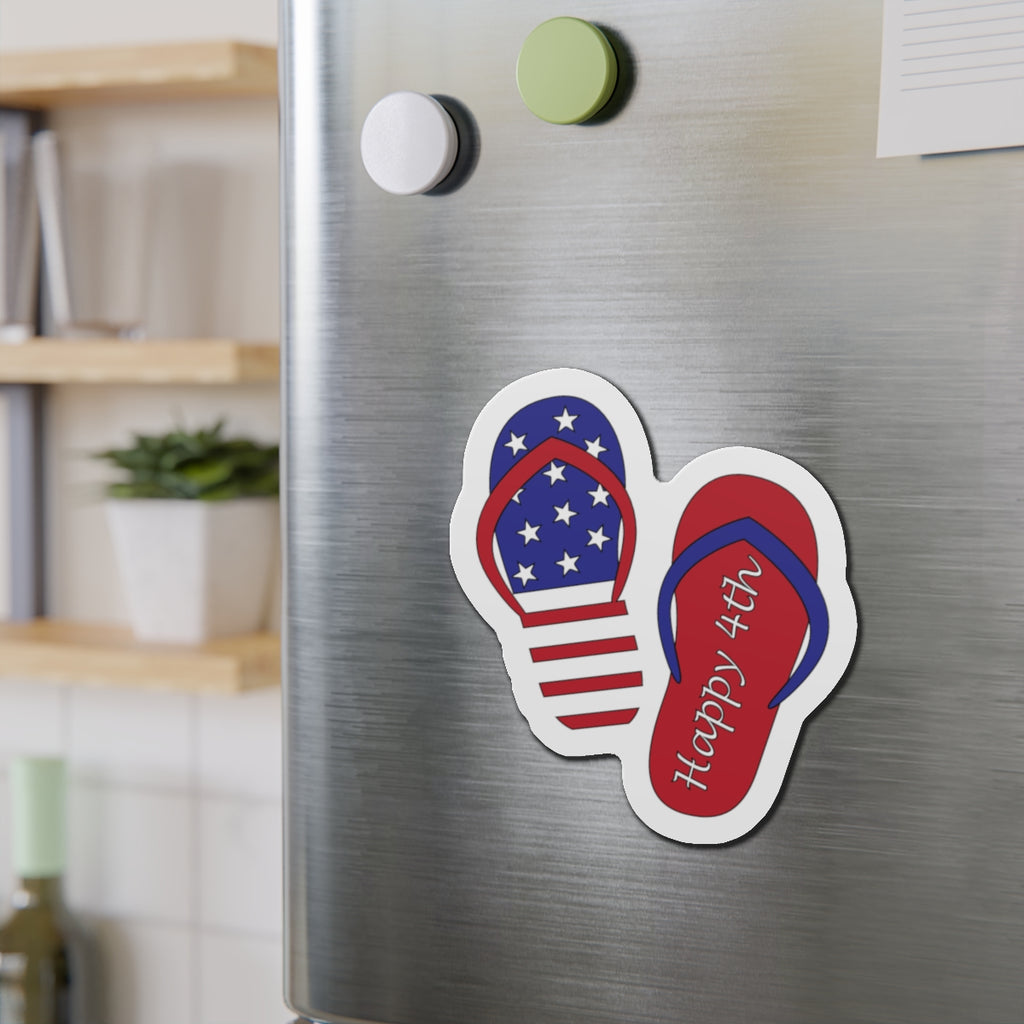 Patriotic Flip-Flop Magnets – Happy 4th USA Refrigerator Decor