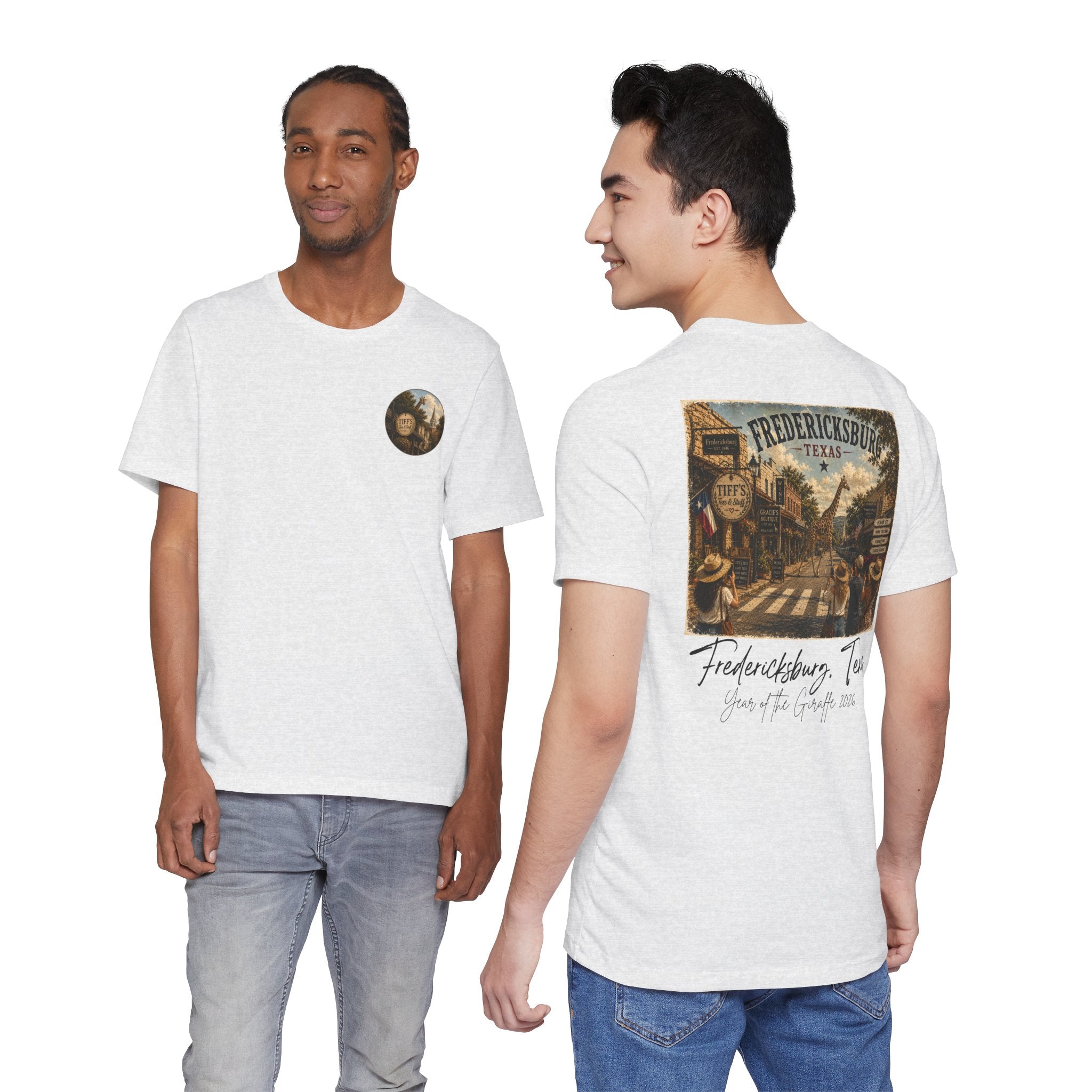 Fredericksburg Texas Vintage Street Scene Tee — Retro Travel Souvenir T-Shirt