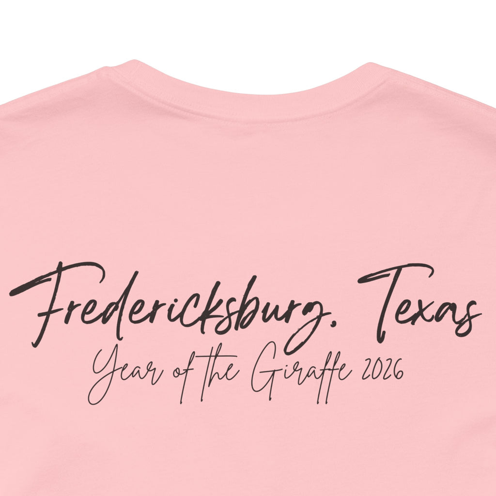 Giraffe Polaroid Photo Tee — "Love, Gracie G.Raffe" Graphic T-Shirt