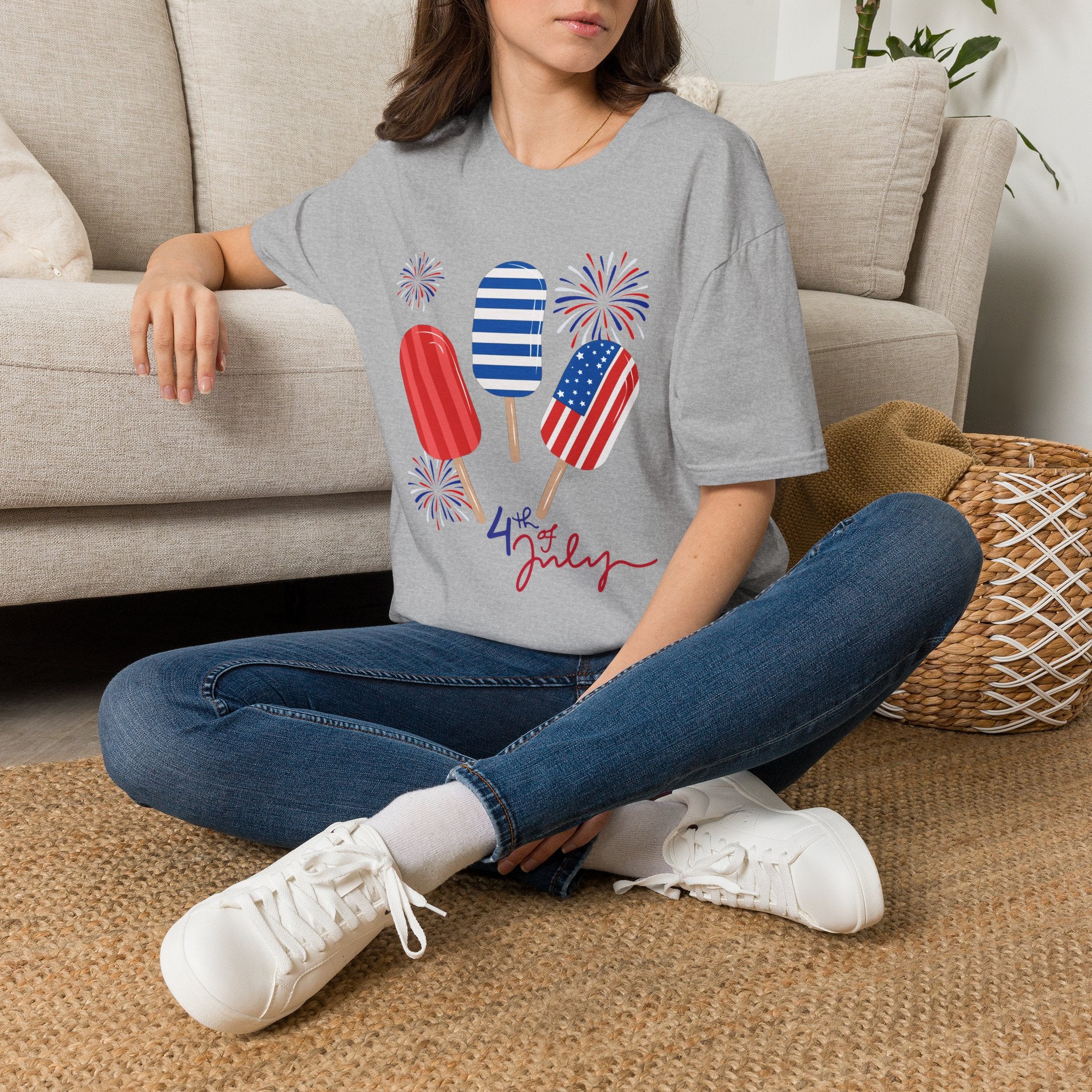 4th of July Popsicle T-Shirt — Patriotic Fireworks Summer Tee