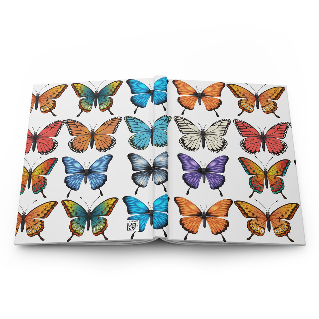 Butterfly Pattern Hardcover Journal — Colorful Butterfly Notebook for Writing, Sketching & Travel