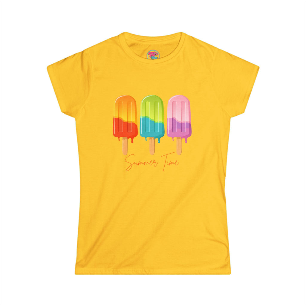 Summer Popsicle Graphic Tee — Colorful Retro Ice Pop Design