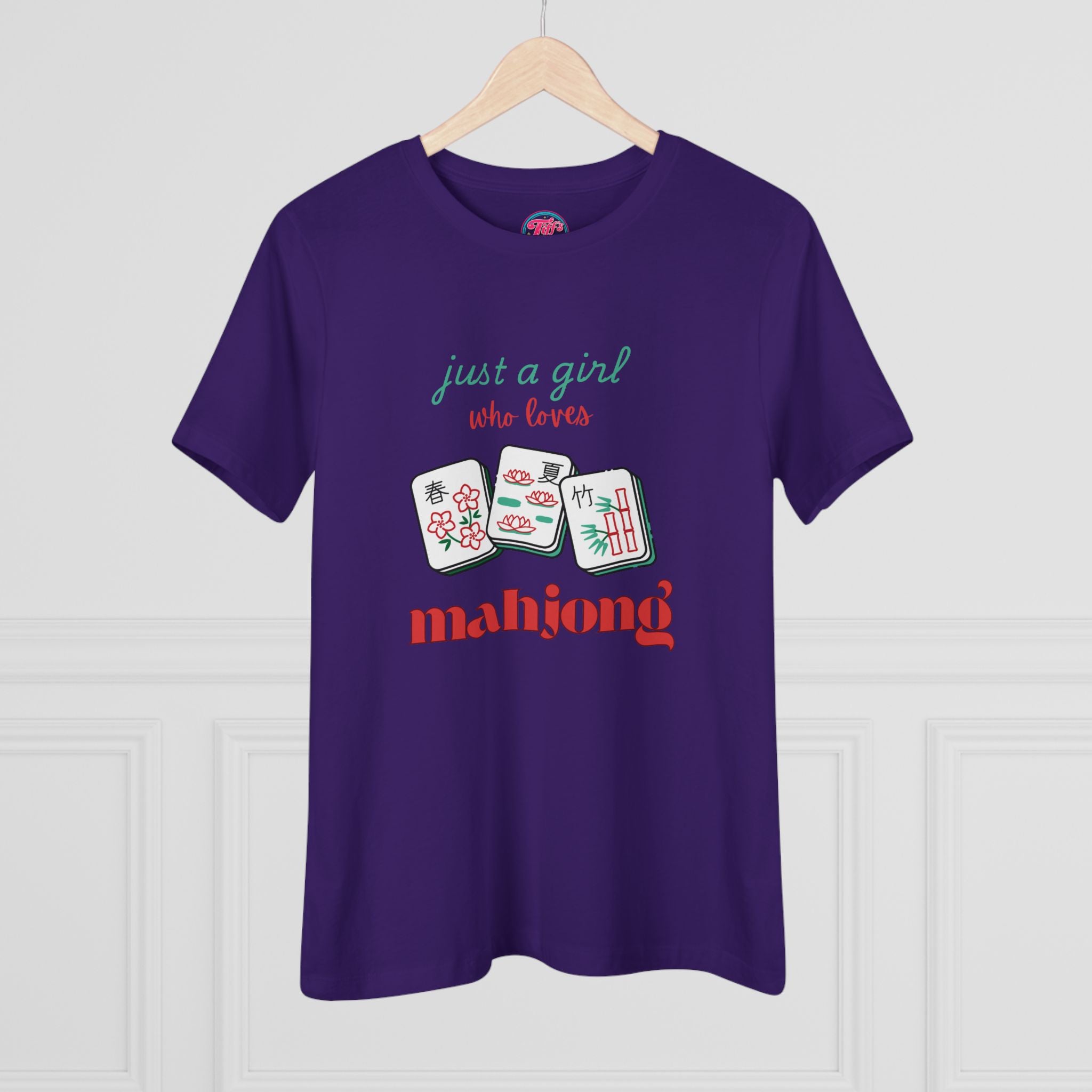 Just a Girl Who Loves Mahjong Tee — Women's Mahjong Graphic Shirt