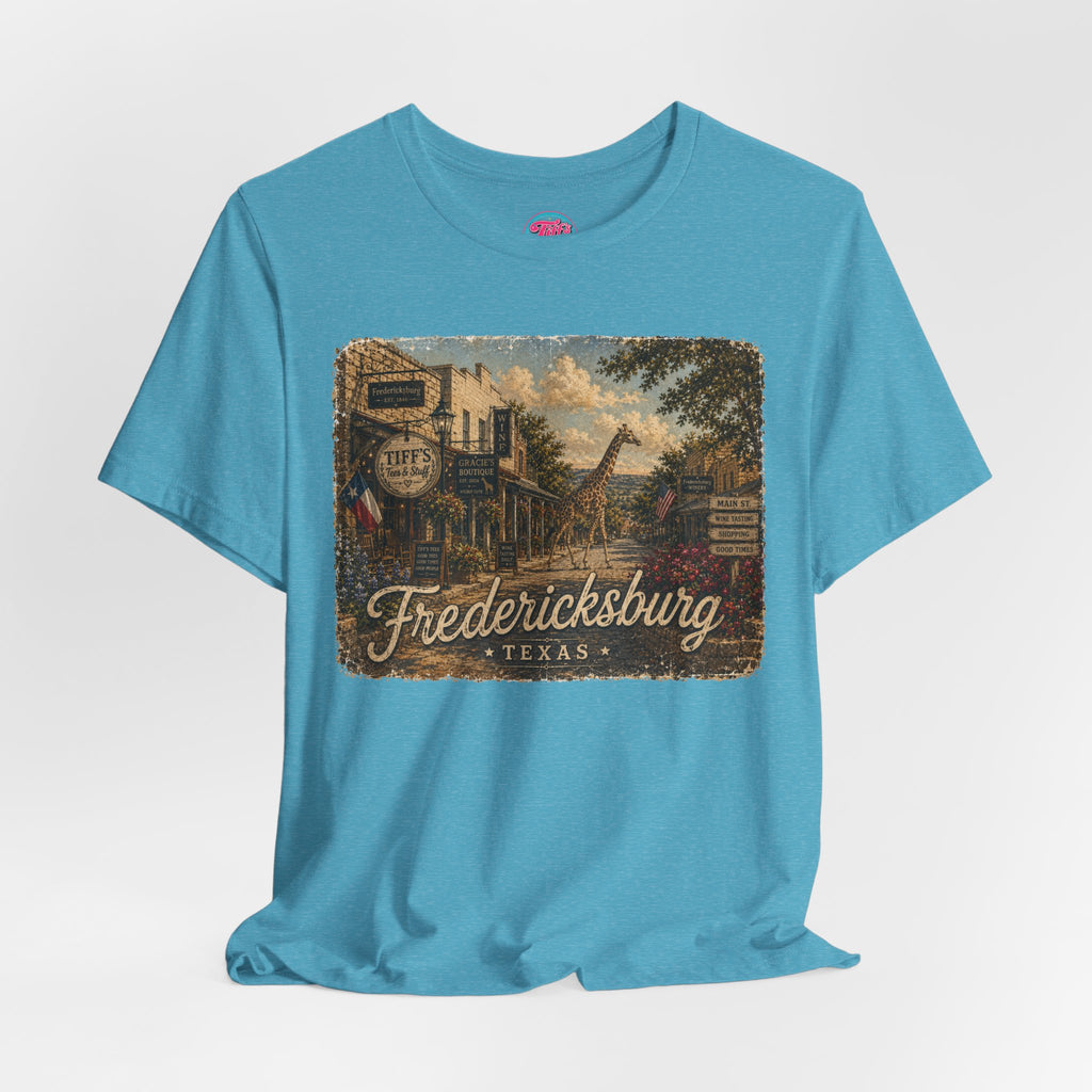 Fredericksburg Texas Vintage Scene Tee featuring Gracie