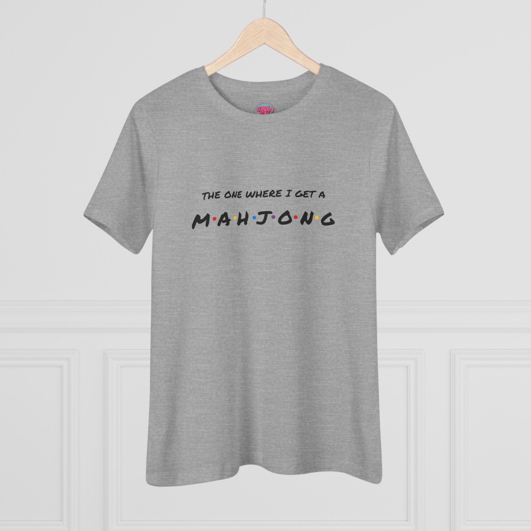 Mahjong Graphic Tee — "The One Where I Get a Mahjong" Women's Cotton T-Shirt