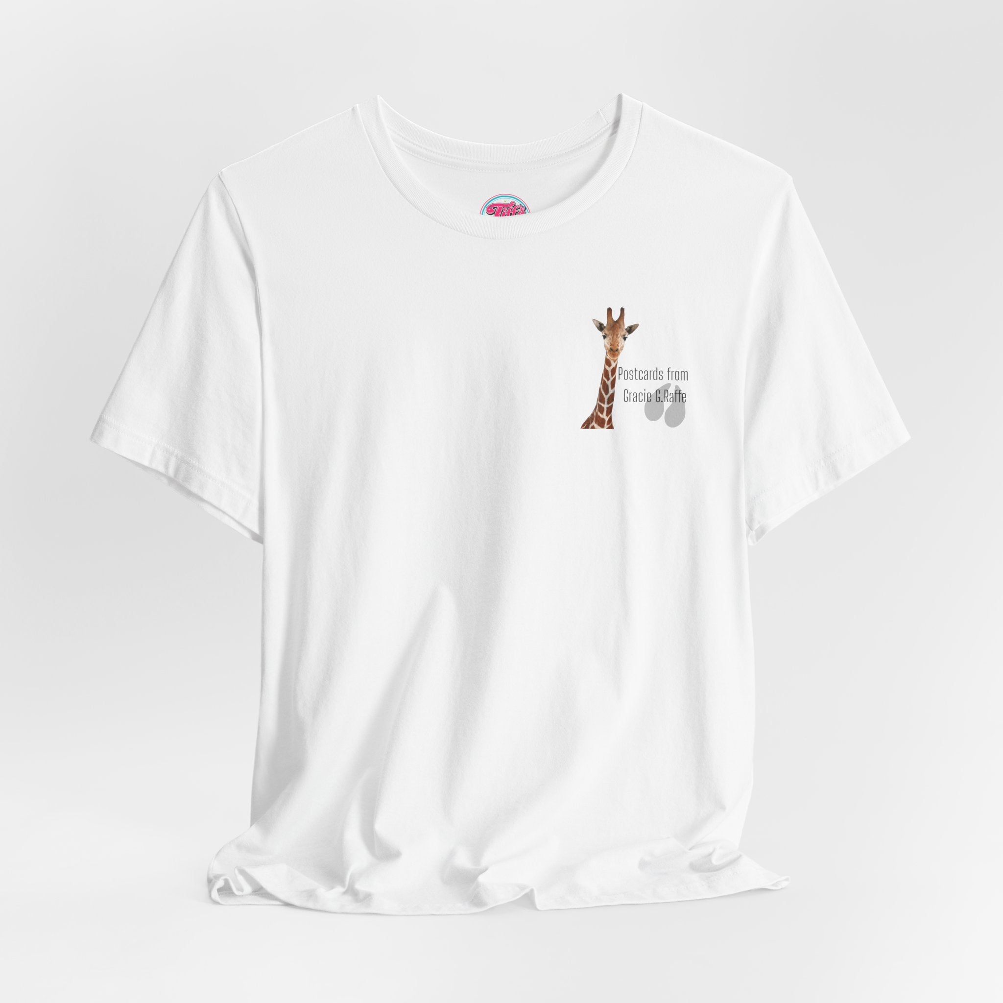 Postcard from Gracie Giraffe T-Shirt — 'Wish You Were Here' Vintage Airmail Graphic Tee