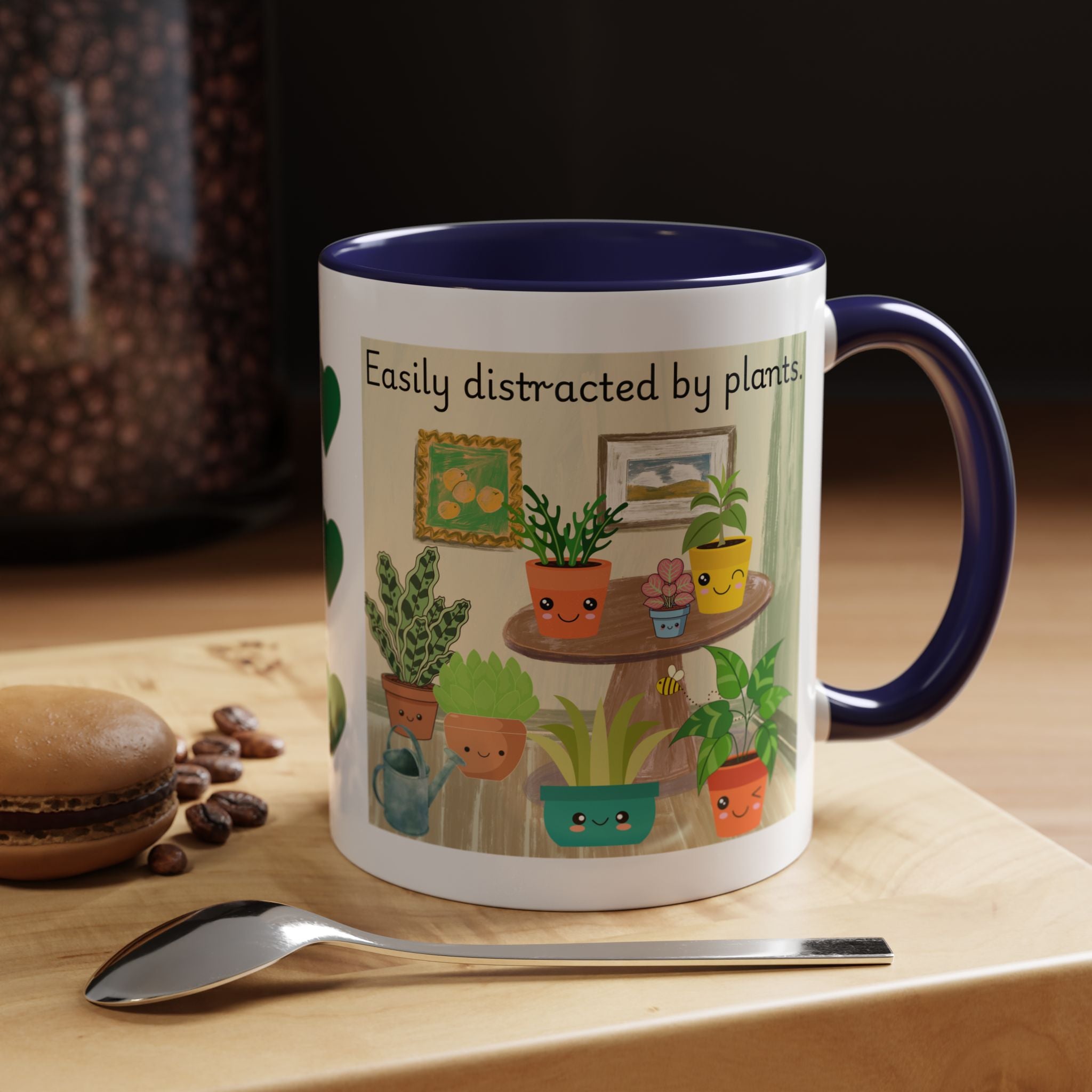 Plant Lover Coffee Mug — “Easily Distracted by Plants” Accent Mug (11 oz)