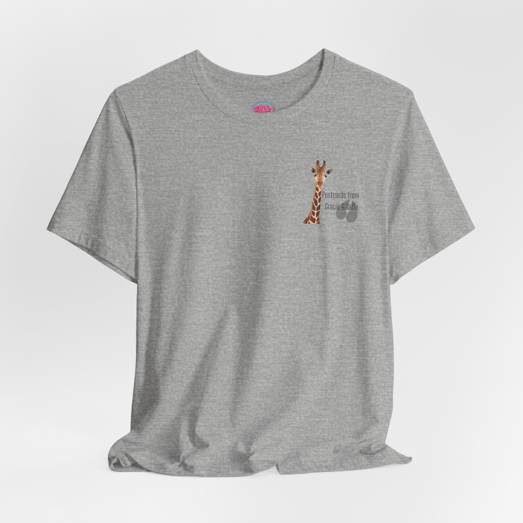 Postcard from Gracie Giraffe T-Shirt — 'Wish You Were Here' Vintage Airmail Graphic Tee