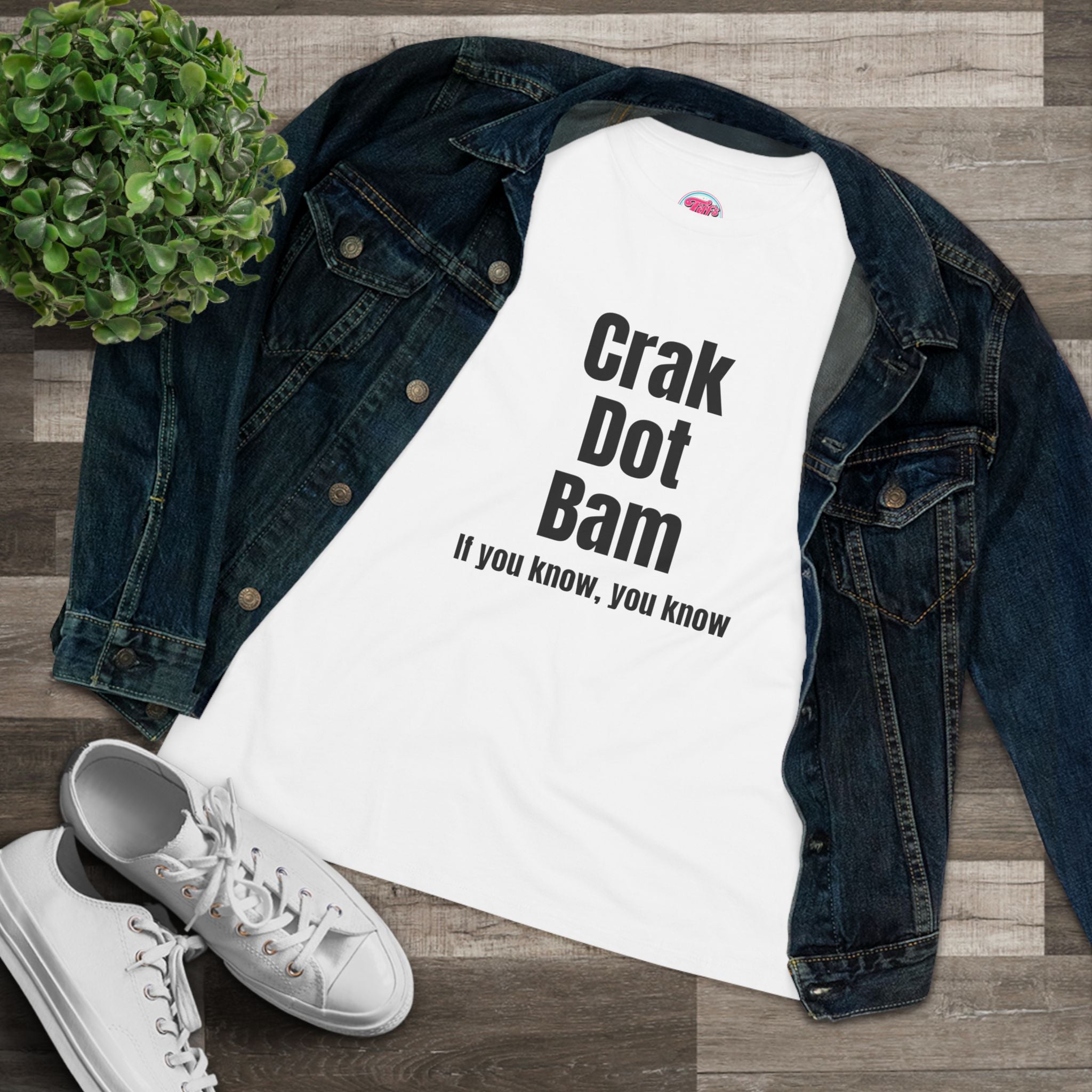 Crak Dot Bam Tee — "If you know, you know" Women's Cotton T‑Shirt