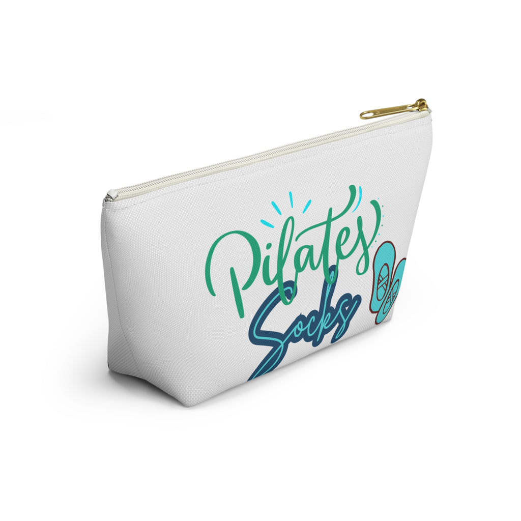 Pilates Socks Accessory Pouch — T‑Bottom Zip Bag for Workout Gear