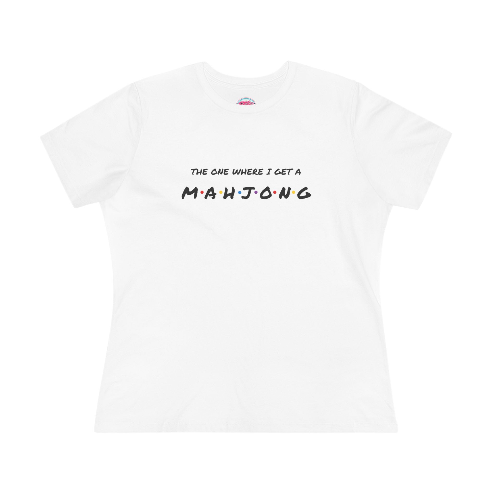 Mahjong Graphic Tee — "The One Where I Get a Mahjong" Women's Cotton T-Shirt