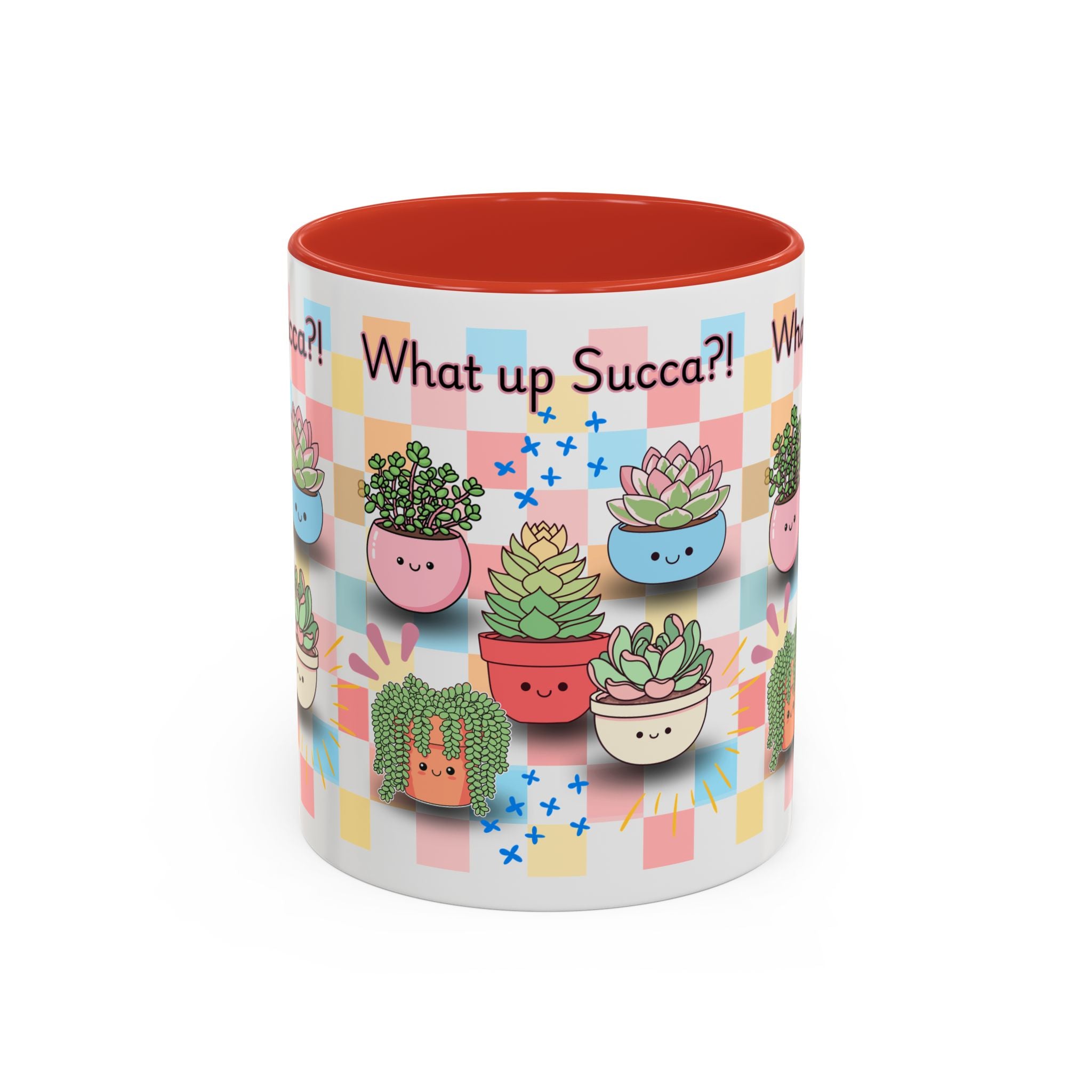 What up Succa? Cute Succulent Accent Coffee Mug – Fun Plant Lover Gift (11 oz)