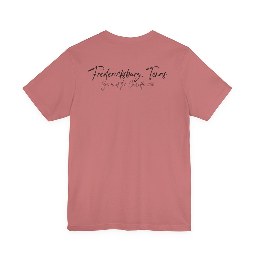 Giraffe Polaroid Photo Tee — "Love, Gracie G.Raffe" Graphic T-Shirt