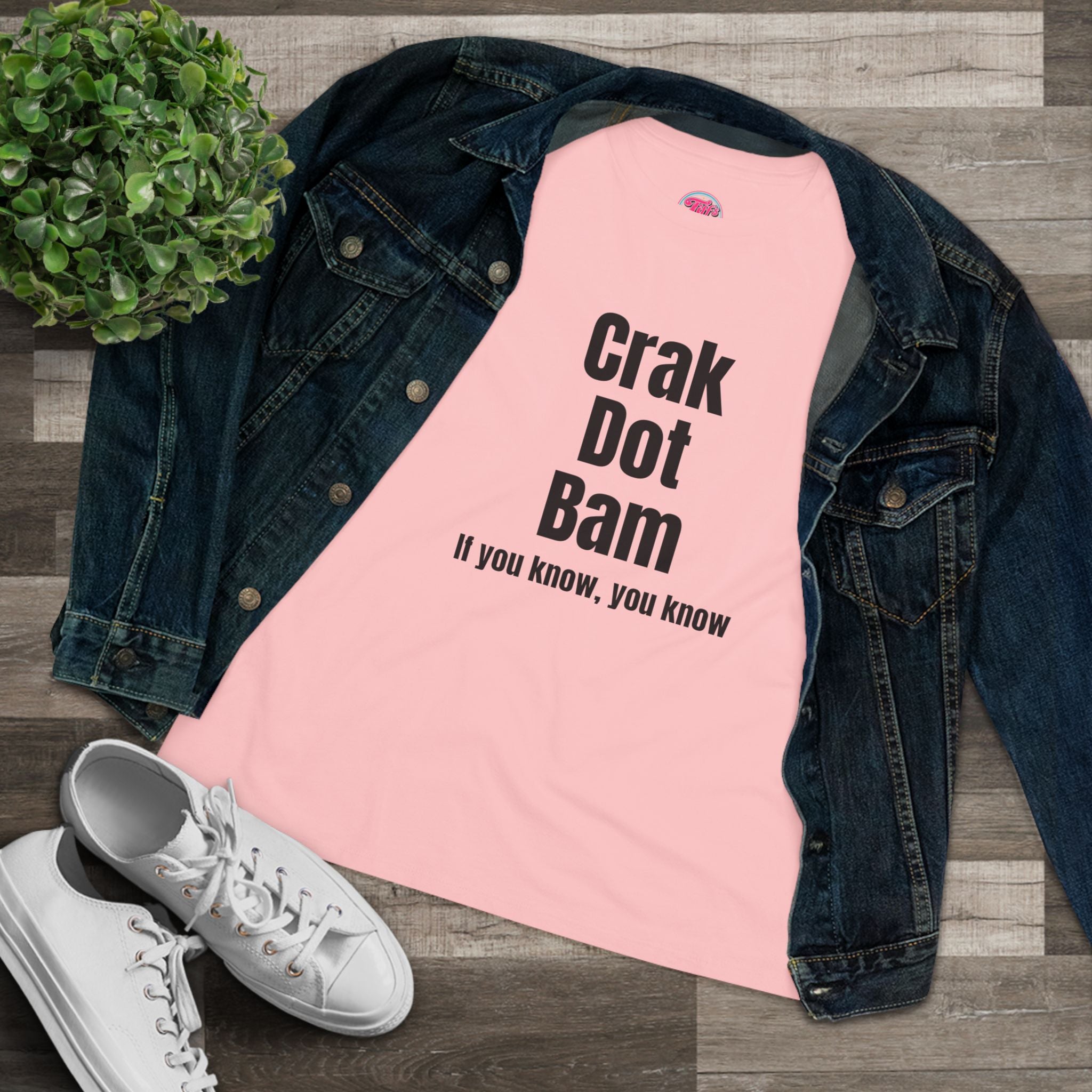 Crak Dot Bam Tee — "If you know, you know" Women's Cotton T‑Shirt